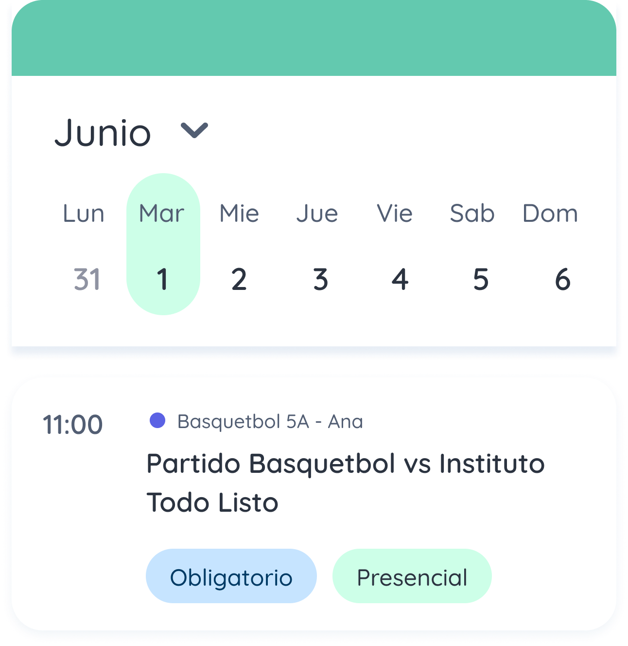 Calendario - UI